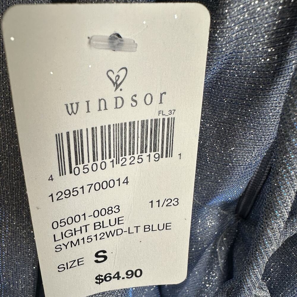 Rashida Lattice Back Glitter‎ Party Homecoming Dress WindsorBlue NWT Size Small - Picture 6 of 8